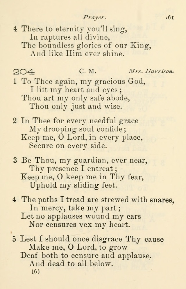 A Choice Selection of Hymns and Spiritual Songs for the use of the Baptist Church and all lovers of song page 164