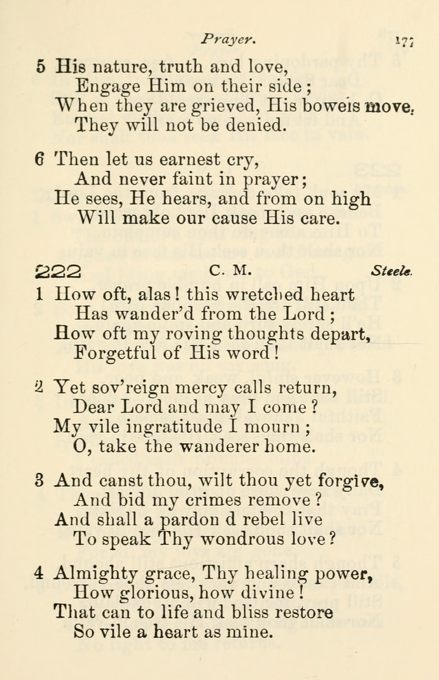 A Choice Selection of Hymns and Spiritual Songs for the use of the Baptist Church and all lovers of song page 180