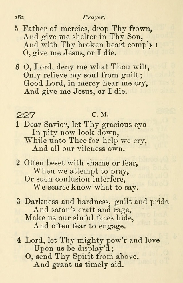A Choice Selection of Hymns and Spiritual Songs for the use of the Baptist Church and all lovers of song page 185