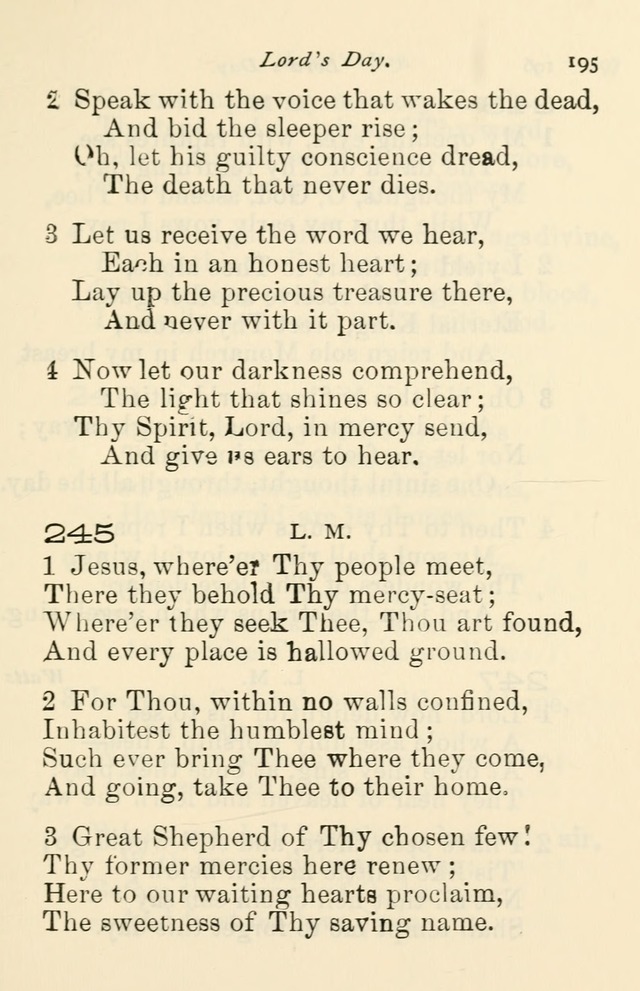 A Choice Selection of Hymns and Spiritual Songs for the use of the Baptist Church and all lovers of song page 198