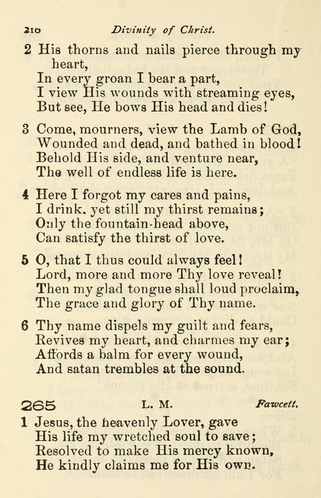A Choice Selection of Hymns and Spiritual Songs for the use of the Baptist Church and all lovers of song page 213