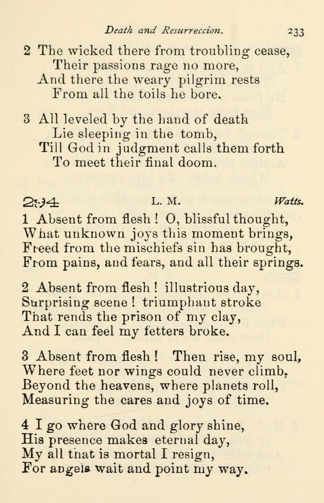 A Choice Selection of Hymns and Spiritual Songs for the use of the Baptist Church and all lovers of song page 236