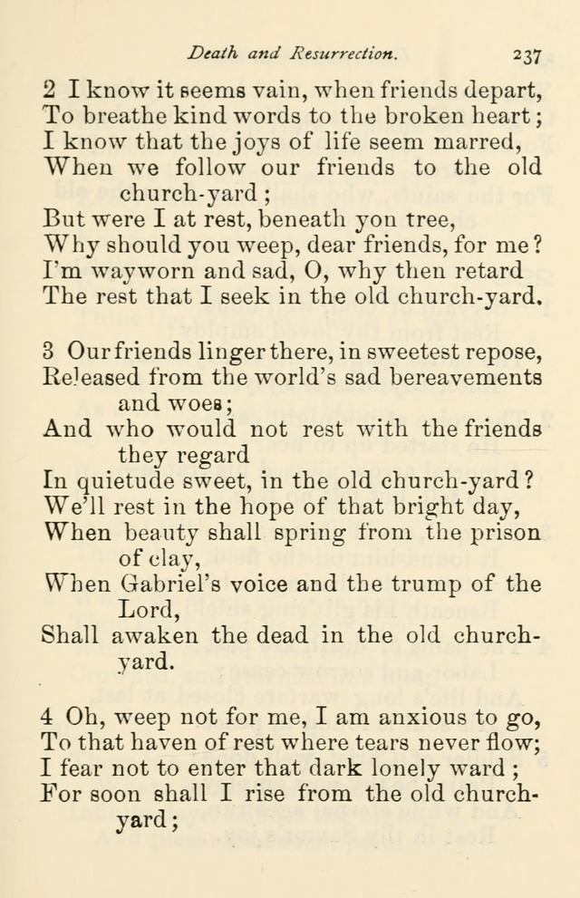 A Choice Selection of Hymns and Spiritual Songs for the use of the Baptist Church and all lovers of song page 240
