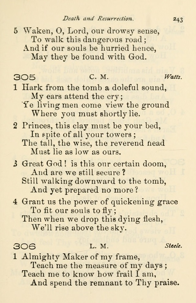 A Choice Selection of Hymns and Spiritual Songs for the use of the Baptist Church and all lovers of song page 246