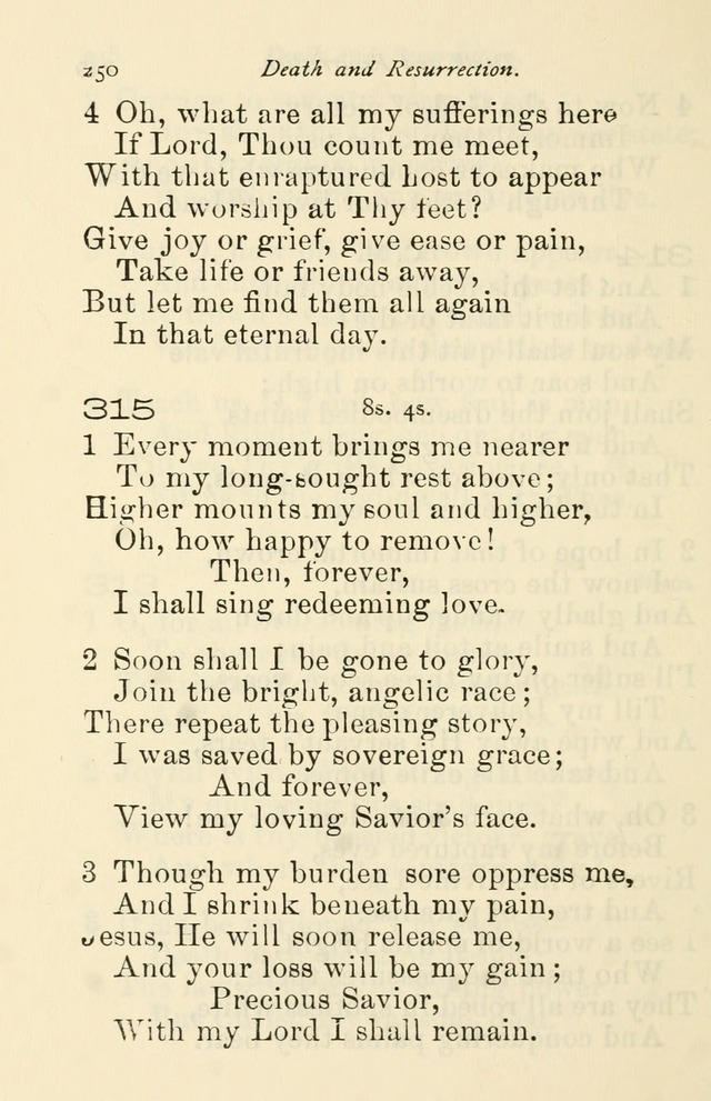 A Choice Selection of Hymns and Spiritual Songs for the use of the Baptist Church and all lovers of song page 253