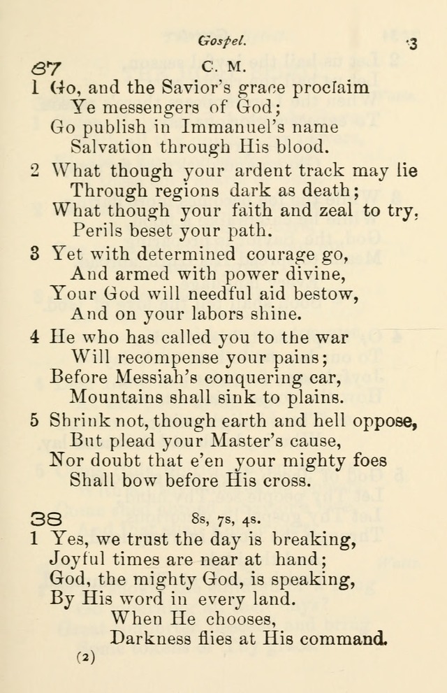A Choice Selection of Hymns and Spiritual Songs for the use of the Baptist Church and all lovers of song page 36