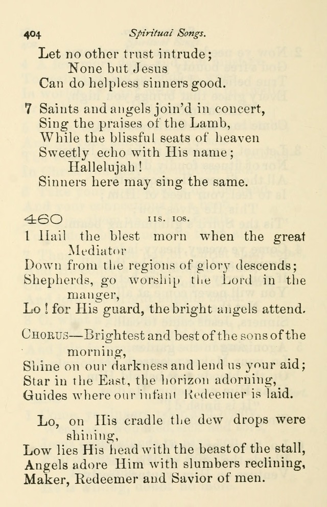 A Choice Selection of Hymns and Spiritual Songs for the use of the Baptist Church and all lovers of song page 407
