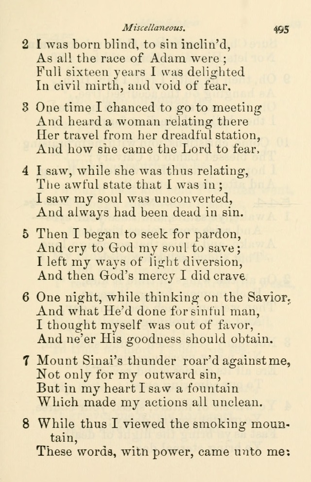 A Choice Selection of Hymns and Spiritual Songs for the use of the Baptist Church and all lovers of song page 498