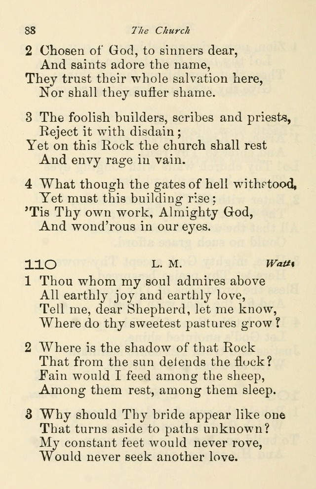 A Choice Selection of Hymns and Spiritual Songs for the use of the Baptist Church and all lovers of song page 91