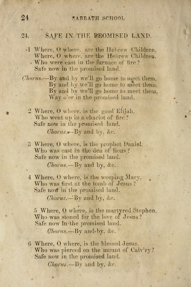 A Collection of Sabbath School Hymns: compiled by a Sabbath School Teacher page 24