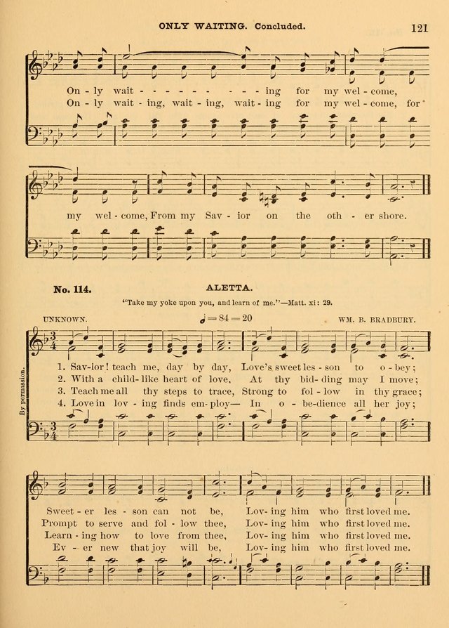 The Christian Sunday School Hymnal: a compilation of choice hymns and tunes for Sunday schools page 121