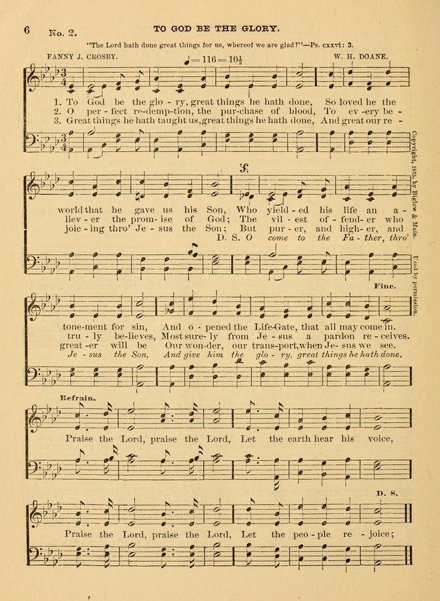 The Christian Sunday School Hymnal: a compilation of choice hymns and tunes for Sunday schools page 6