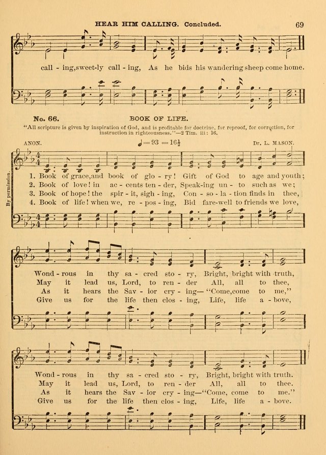 The Christian Sunday School Hymnal: a compilation of choice hymns and tunes for Sunday schools page 69