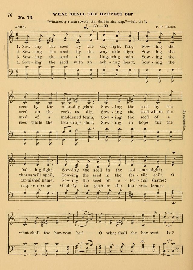 The Christian Sunday School Hymnal: a compilation of choice hymns and tunes for Sunday schools page 76