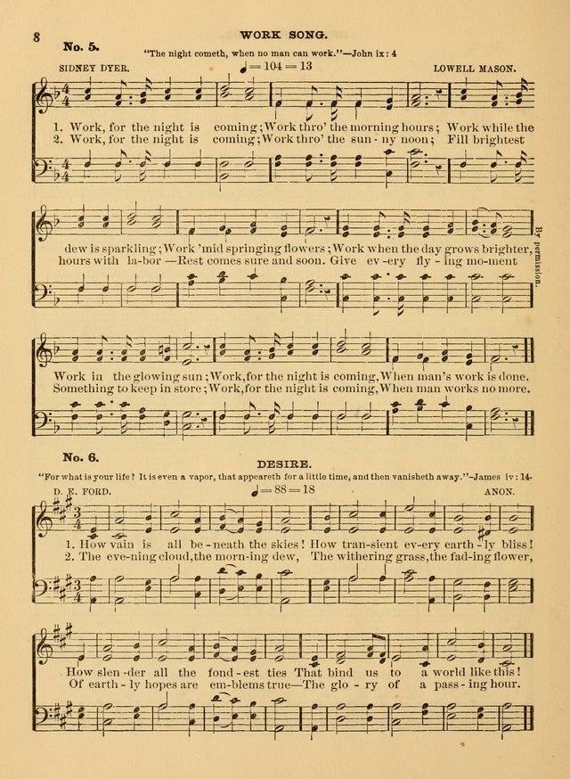 The Christian Sunday School Hymnal: a compilation of choice hymns and tunes for Sunday schools page 8