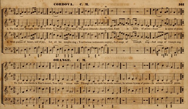 The Choir: or, Union collection of church music. Consisting of a great variety of psalm and hymn tunes, anthems, &c. original and selected. Including many beautiful subjects from the works.. (2nd ed.) page 101