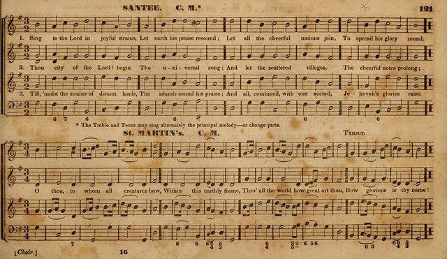 The Choir: or, Union collection of church music. Consisting of a great variety of psalm and hymn tunes, anthems, &c. original and selected. Including many beautiful subjects from the works.. (2nd ed.) page 121