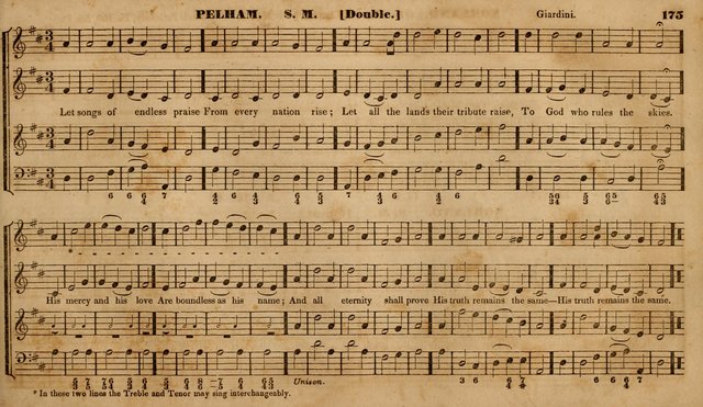 The Choir: or, Union collection of church music. Consisting of a great variety of psalm and hymn tunes, anthems, &c. original and selected. Including many beautiful subjects from the works.. (2nd ed.) page 175