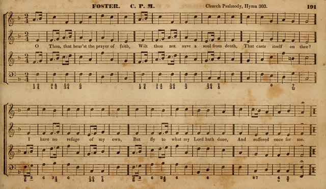 The Choir: or, Union collection of church music. Consisting of a great variety of psalm and hymn tunes, anthems, &c. original and selected. Including many beautiful subjects from the works.. (2nd ed.) page 191