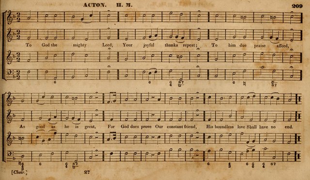 The Choir: or, Union collection of church music. Consisting of a great variety of psalm and hymn tunes, anthems, &c. original and selected. Including many beautiful subjects from the works.. (2nd ed.) page 209