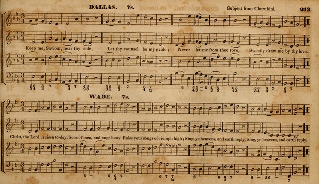 The Choir: or, Union collection of church music. Consisting of a great variety of psalm and hymn tunes, anthems, &c. original and selected. Including many beautiful subjects from the works.. (2nd ed.) page 213