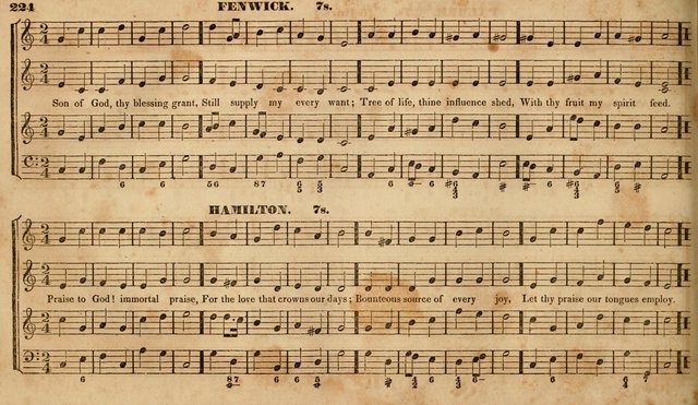 The Choir: or, Union collection of church music. Consisting of a great variety of psalm and hymn tunes, anthems, &c. original and selected. Including many beautiful subjects from the works.. (2nd ed.) page 224