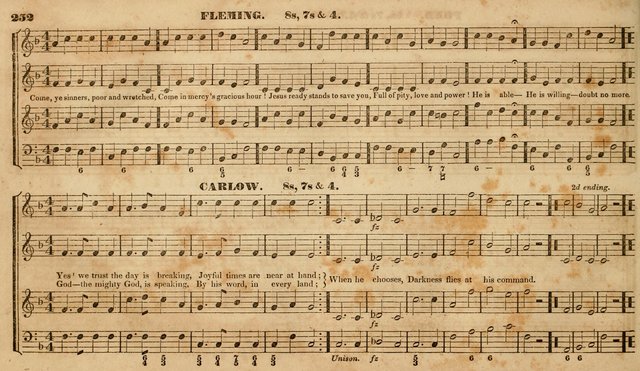 The Choir: or, Union collection of church music. Consisting of a great variety of psalm and hymn tunes, anthems, &c. original and selected. Including many beautiful subjects from the works.. (2nd ed.) page 252