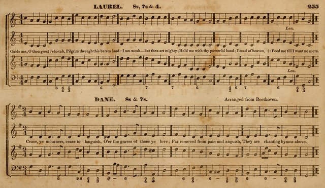 The Choir: or, Union collection of church music. Consisting of a great variety of psalm and hymn tunes, anthems, &c. original and selected. Including many beautiful subjects from the works.. (2nd ed.) page 255