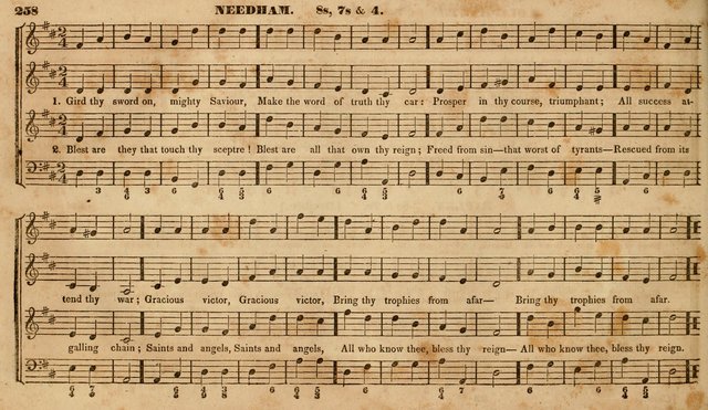 The Choir: or, Union collection of church music. Consisting of a great variety of psalm and hymn tunes, anthems, &c. original and selected. Including many beautiful subjects from the works.. (2nd ed.) page 258