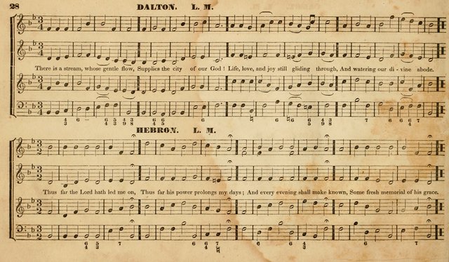 The Choir: or, Union collection of church music. Consisting of a great variety of psalm and hymn tunes, anthems, &c. original and selected. Including many beautiful subjects from the works.. (2nd ed.) page 28