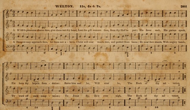 The Choir: or, Union collection of church music. Consisting of a great variety of psalm and hymn tunes, anthems, &c. original and selected. Including many beautiful subjects from the works.. (2nd ed.) page 301
