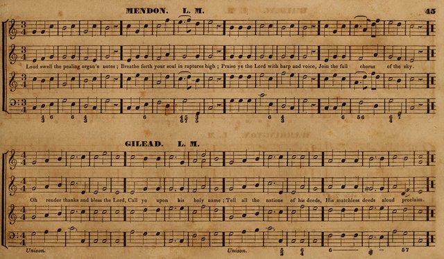 The Choir: or, Union collection of church music. Consisting of a great variety of psalm and hymn tunes, anthems, &c. original and selected. Including many beautiful subjects from the works.. (2nd ed.) page 45