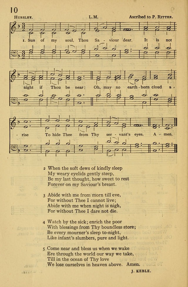 Columbia University Hymnal page 10