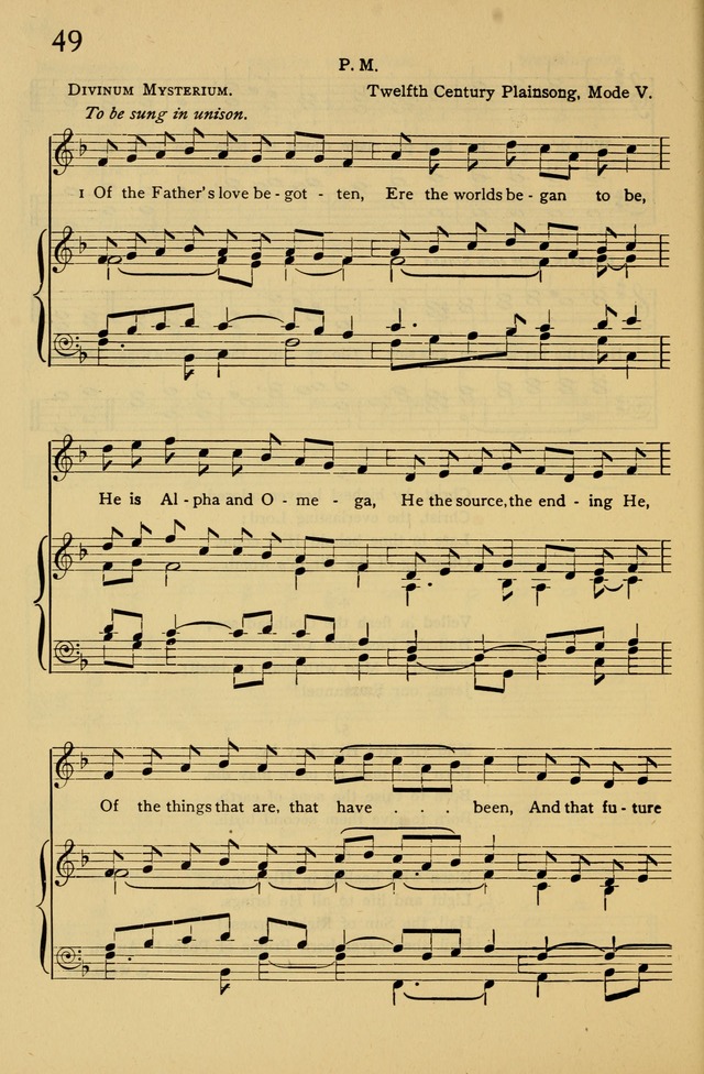 Columbia University Hymnal page 52