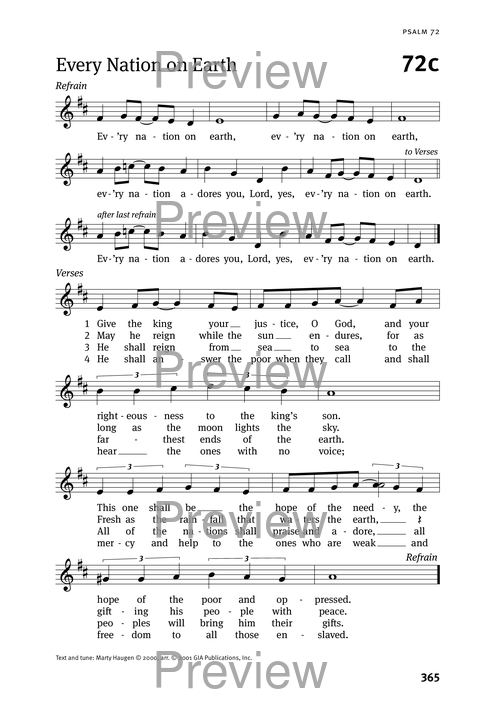 Christian Worship: Psalter page 365