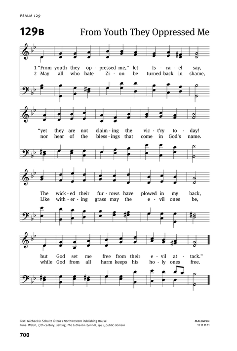 Christian Worship: Psalter page 700