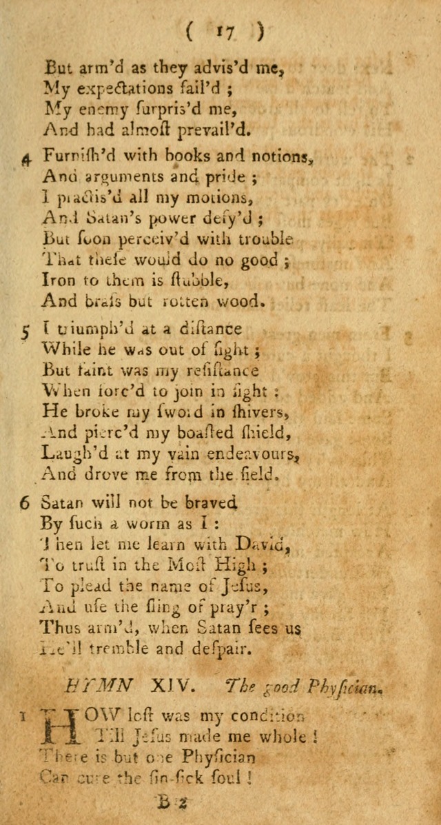 A Collection of Hymns for the use of Christians page 17