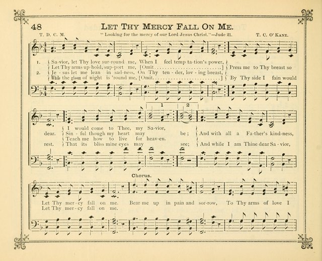 Carols of Joy: choice collection of songs and hymns for the Sunday School, Bible class, and the Home Circle to which has been added an easy method of Rudimental Instruction in Music, for Weekday Study page 48