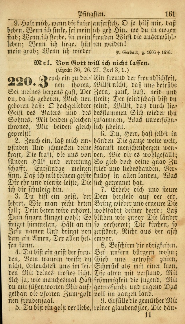 Deutsches Gesangbuch für die Evangelisch-Luterische Kirche in den Vereinigten Staaten: herausgegeben mit kirchlicher Genehmigung  page 161