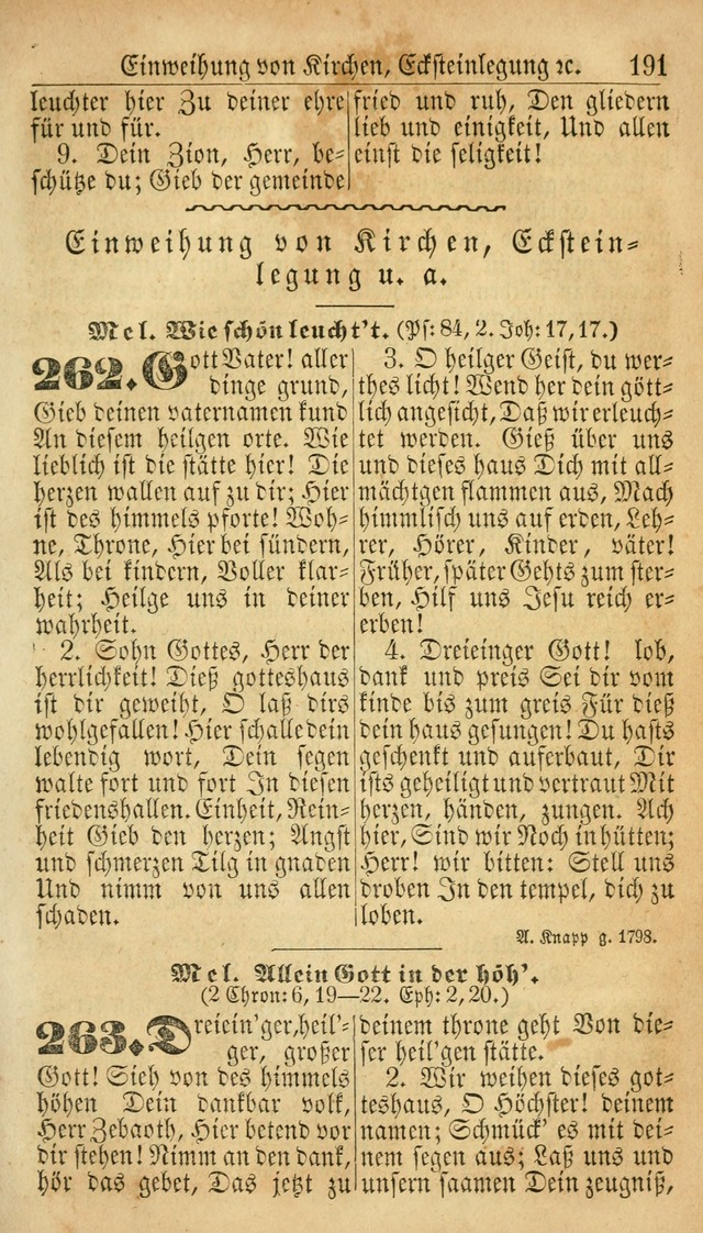 Deutsches Gesangbuch für die Evangelisch-Luterische Kirche in den Vereinigten Staaten: herausgegeben mit kirchlicher Genehmigung  page 191