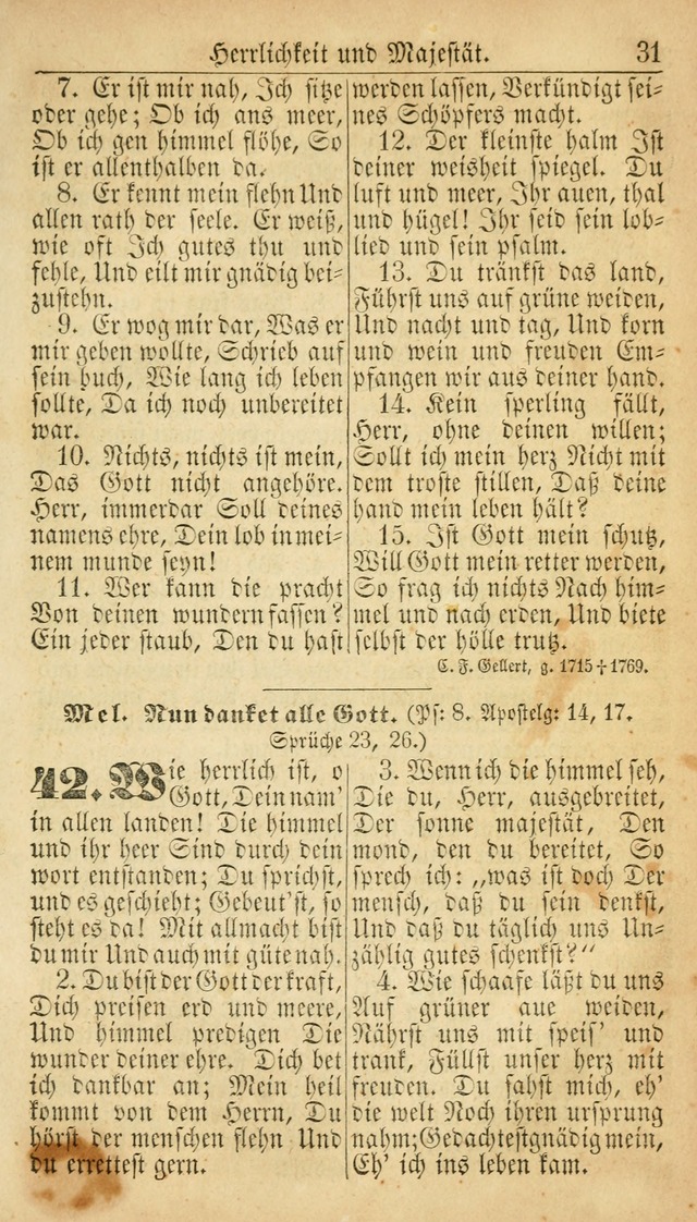 Deutsches Gesangbuch für die Evangelisch-Luterische Kirche in den Vereinigten Staaten: herausgegeben mit kirchlicher Genehmigung  page 31