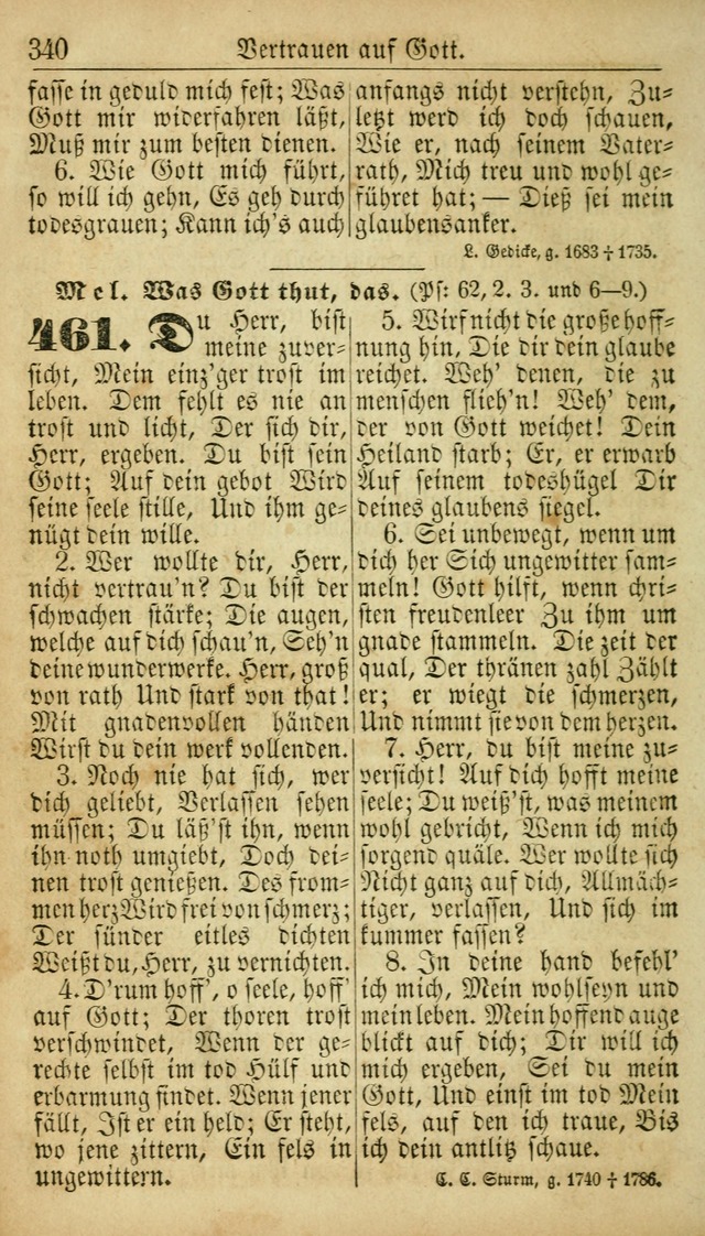 Deutsches Gesangbuch für die Evangelisch-Luterische Kirche in den Vereinigten Staaten: herausgegeben mit kirchlicher Genehmigung  page 340