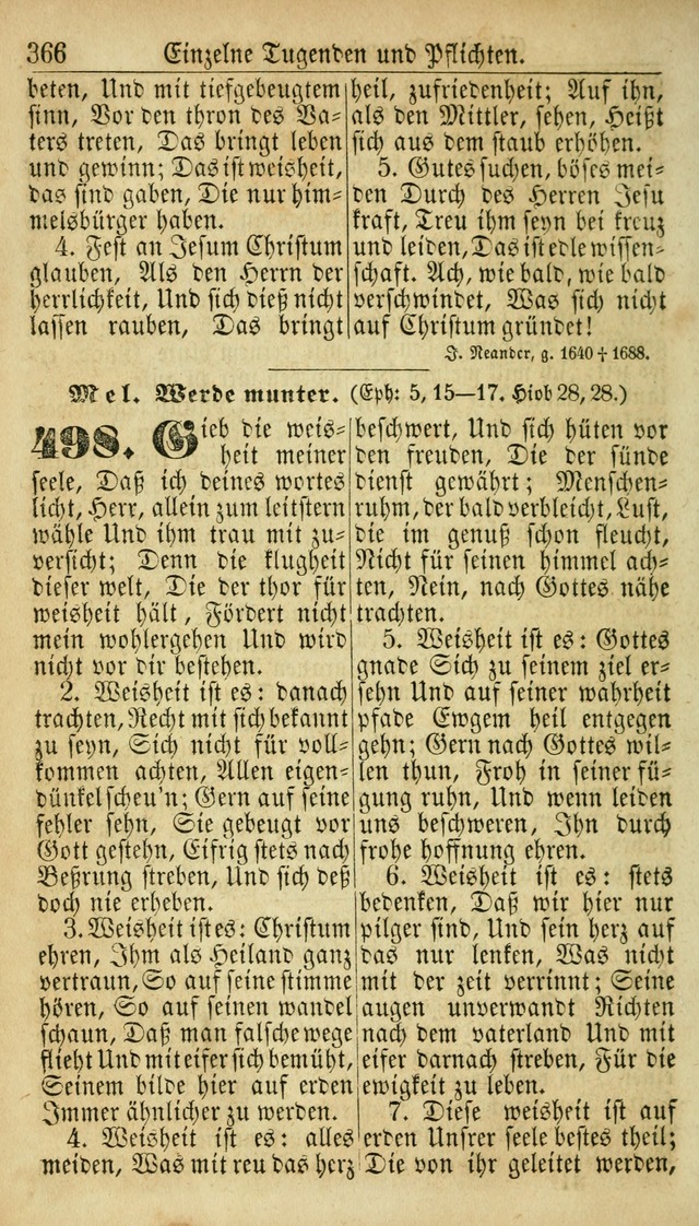 Deutsches Gesangbuch für die Evangelisch-Luterische Kirche in den Vereinigten Staaten: herausgegeben mit kirchlicher Genehmigung  page 366