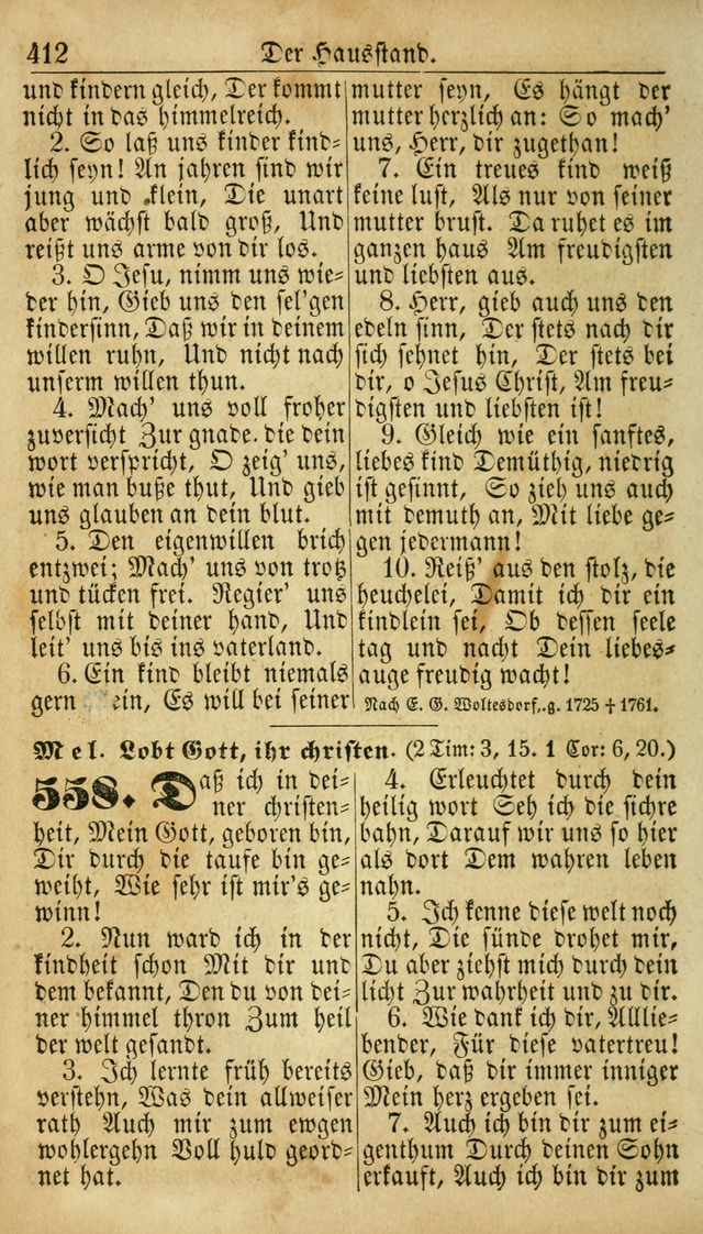 Deutsches Gesangbuch für die Evangelisch-Luterische Kirche in den Vereinigten Staaten: herausgegeben mit kirchlicher Genehmigung  page 412