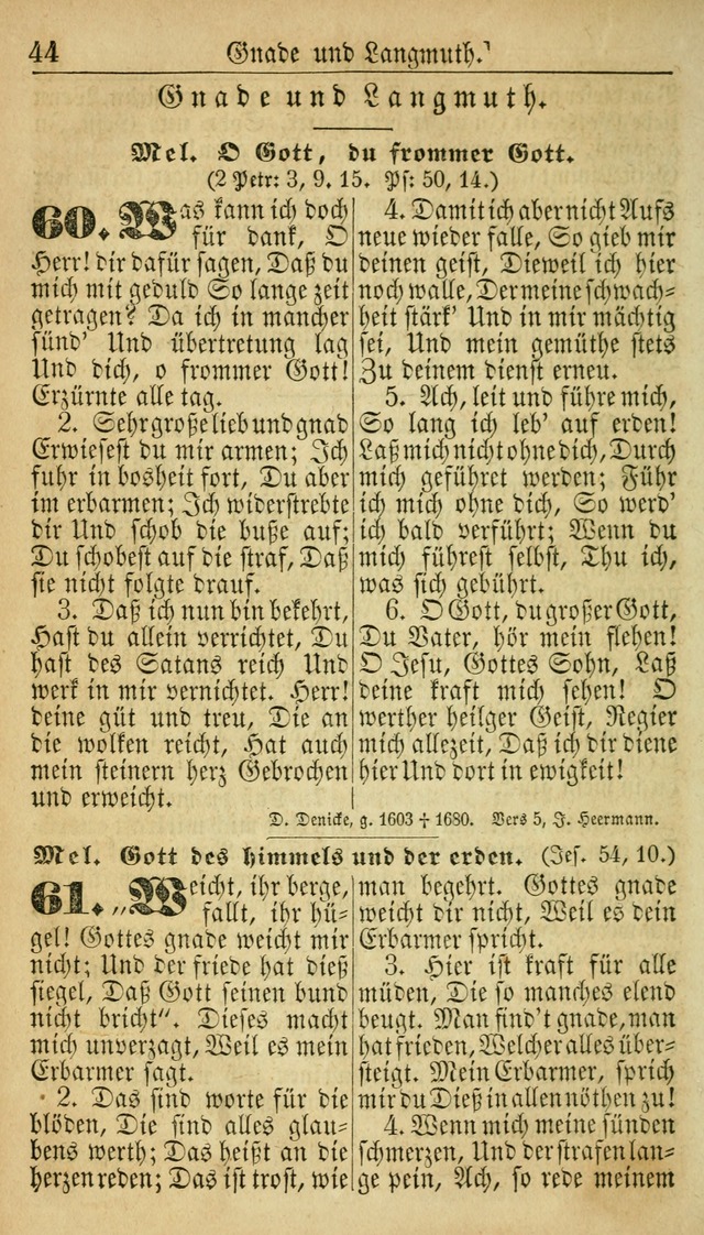 Deutsches Gesangbuch für die Evangelisch-Luterische Kirche in den Vereinigten Staaten: herausgegeben mit kirchlicher Genehmigung  page 44