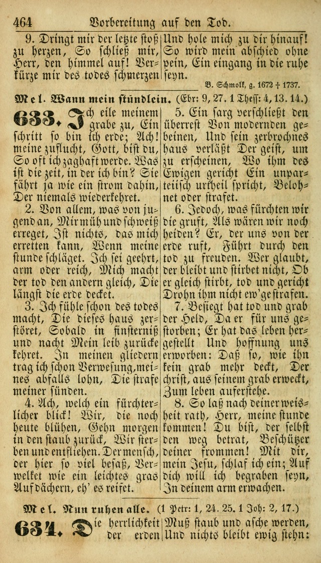 Deutsches Gesangbuch für die Evangelisch-Luterische Kirche in den Vereinigten Staaten: herausgegeben mit kirchlicher Genehmigung  page 464