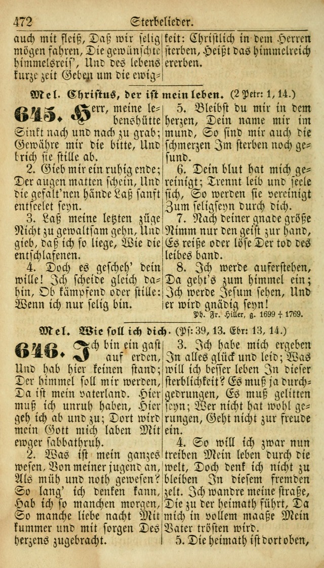 Deutsches Gesangbuch für die Evangelisch-Luterische Kirche in den Vereinigten Staaten: herausgegeben mit kirchlicher Genehmigung  page 472