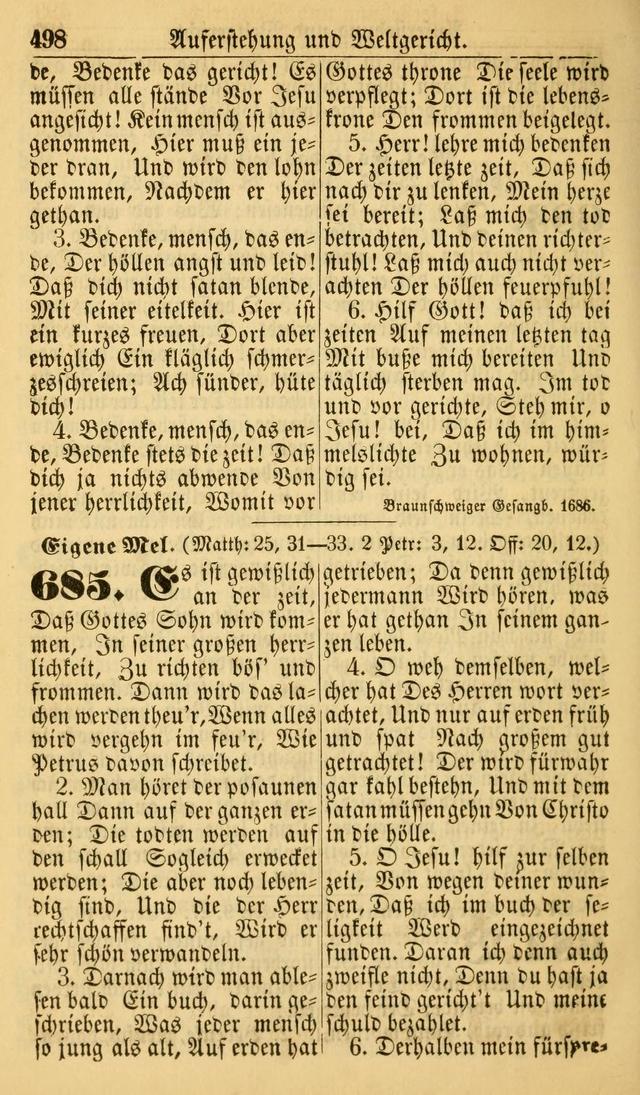 Deutsches Gesangbuch für die Evangelisch-Luterische Kirche in den Vereinigten Staaten: herausgegeben mit kirchlicher Genehmigung  page 498