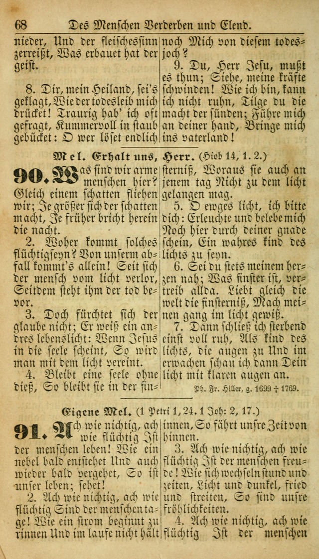 Deutsches Gesangbuch für die Evangelisch-Luterische Kirche in den Vereinigten Staaten: herausgegeben mit kirchlicher Genehmigung  page 68