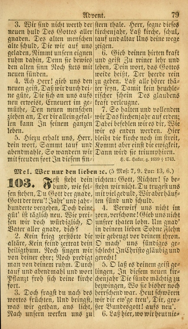 Deutsches Gesangbuch für die Evangelisch-Luterische Kirche in den Vereinigten Staaten: herausgegeben mit kirchlicher Genehmigung  page 79
